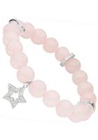 Jobo Armband »Stern«, Rosenquarz Zirkonia 925 Silber