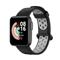 Strap-it Xiaomi Mi Watch Lite sport bandje (zwart/grijs)