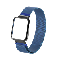 Strap-it Xiaomi Mi Watch Lite Milanese band (blauw)