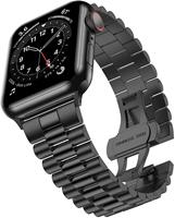 Strap-it Apple Watch Presidential stalen band (zwart)