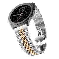 Strap-it Samsung Galaxy Watch 42mm Jubilee stalen band (zilver/rosé goud)