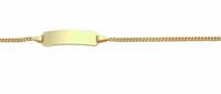 Adelia´s Goldarmband »333 Gold Flach Panzer Armband 14 cm«, 333 Gold Flach Panzerkette Goldschmuck für Damen