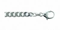 Adelia´s Silberarmband »925 Silber Flach Panzer Armband 19 cm«, 925 Sterling Silber Flach Panzerkette Silberschmuck für Damen