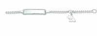 Adelia´s Silberarmband »925 Silber Flach Panzer Armband Mit Motiven 14 cm«, 925 Sterling Silber Flach Panzerkette Silberschmuck für Damen