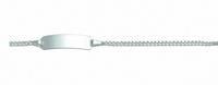 Adelia´s Silberarmband »925 Silber Flach Panzer Armband 14 cm«, 925 Sterling Silber Flach Panzerkette Silberschmuck für Damen