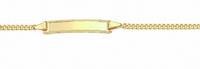 Adelia´s Goldarmband »333 Gold Flach Panzer Armband 14 cm«, 333 Gold Flach Panzerkette Goldschmuck für Damen
