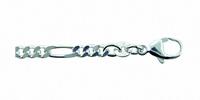 Adelia´s Silberarmband »925 Silber Figaro Armband 19 cm«, 925 Sterling Silber Figarokette Silberschmuck für Damen
