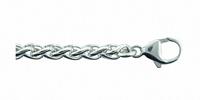 Adelia´s Silberarmband »925 Silber Zopf Armband 19 cm«, 925 Sterling Silber Zopfkette Silberschmuck für Damen