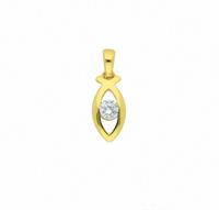 Adelia´s Kettenanhänger »333 Gold Anhänger mit Zirkonia«, Goldschmuck für Damen