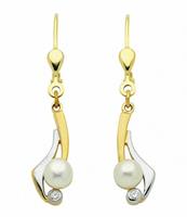 Adelia´s Paar Ohrhänger »333 Gold Ohrringe / Ohrhänger mit Zirkonia«, 333 Gold Goldschmuck für Damen