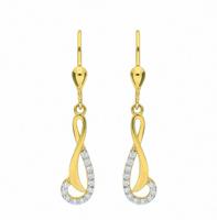 Adelia´s Paar Ohrhänger »333 Gold Ohrringe / Ohrhänger mit Zirkonia«, 333 Gold Goldschmuck für Damen