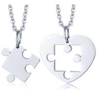 LGT JWLS LGT Jewels vriendschapsketting Edelstaal Hart Puzzel