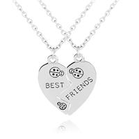 LGT JWLS BFF Ketting LGT Jewels Best Friends Hartje Zilverkleurig