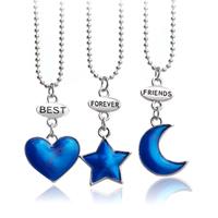 LGT JWLS BFF Ketting LGT Jewels Best Friends Forever Moon Star Heart