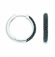 Adelia´s Paar Ohrhänger »925 Silber Ohrringe / Creolen mit Zirkonia Ø 18,4 mm«, 925 Sterling Silber Silberschmuck für Damen
