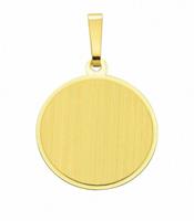 Adelia´s Kettenanhänger »333 Gold Gravurplatte Anhänger Ø 15,5 mm«, 333 Gold Goldschmuck für Damen