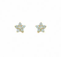 Adelia´s Paar Ohrhänger »333 Gold Ohrringe / Ohrstecker Blüte mit Zirkonia«, Goldschmuck für Damen