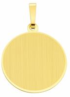 Adelia´s Kettenanhänger »585 Gold Gravurplatte Anhänger Ø 19,1 mm«, 585 Gold Goldschmuck für Damen