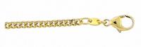 Adelia´s Goldarmband »333 Gold Flach Panzer Armband 18,5 cm«, 333 Gold Flach Panzerkette Goldschmuck für Damen