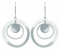 Adelia´s Paar Ohrhänger »925 Silber Ohrringe / Ohrhänger Ø 27 mm«, 925 Sterling Silber Silberschmuck für Damen