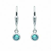 Adelia´s Paar Ohrhänger »925 Silber Ohrringe / Ohrhänger mit Zirkonia Ø 4,6 mm«, 925 Sterling Silber Silberschmuck für Damen
