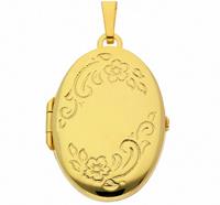 Adelia´s Anhänger Set »585 Gold Medaillon Anhänger«, 585 Gold Goldschmuck für Damen