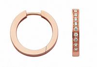 Adelia´s Paar Ohrhänger »925 Silber Ohrringe / Creolen mit Zirkonia Ø 20,1 mm«, 925 Sterling Silber Silberschmuck für Damen