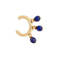 CAÏ Ohrklemme »925 Silber vergoldet Lapislazuli«, mit facettierten Lapislazuliperlen