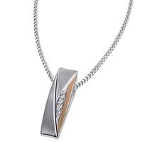 Goldmaid Collier, 925 Sterlingsilber 5 weiße Zirkonia
