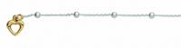 Adelia´s Fußkette »925 Silber Anker Fußkettchen 25 cm«, 925 Sterling Silber Ankerkette rund Silberschmuck für Damen