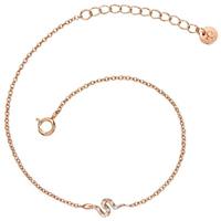 Glanzstücke München Zilveren armband slang Sterling zilver Zirkonia in Roségoud