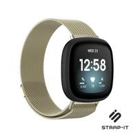 Strap-it Fitbit Versa 3 Milanese band (champagne)