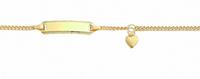 Adelia´s Goldarmband »333 Gold Flach Panzer Armband Mit Motiven 14 cm«, 333 Gold Flach Panzerkette Goldschmuck für Damen