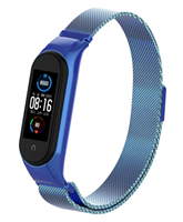 Strap-it Xiaomi Mi band 5 Milanese band (blauw)