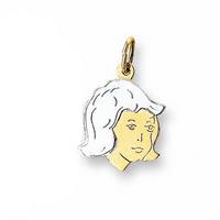 Quickjewels Huiscollectie Goud Bocolor gouden meisje kinderkopje 4201250