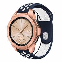Strap-it Samsung Galaxy Watch sport band 41mm / 42mm (blauw/wit)