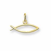 Quickjewels Huiscollectie Goud Gouden Ichtus Vis hanger 4001612