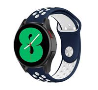 Strap-it Samsung Galaxy Watch 4 - 40mm sport band (blauw/wit)