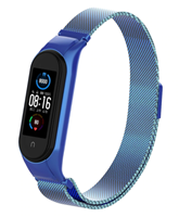 Strap-it Xiaomi Mi band 6 Milanese band (blauw)