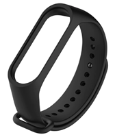 Strap-it Xiaomi Mi band 3 / 4 siliconen bandje (zwart)