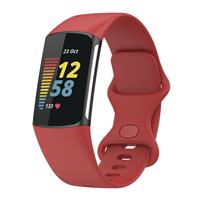 Strap-it Fitbit Charge 5 siliconen bandje (rood)