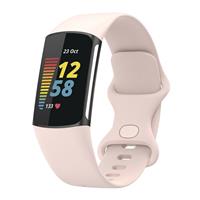 Strap-it Fitbit Charge 5 siliconen bandje (lichtroze)