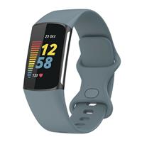 Strap-it Fitbit Charge 5 siliconen bandje (grijsblauw)