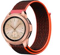Strap-it Samsung Gear S3 nylon band (zwart/oranje)