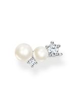 Thomas Sabo Paar Ohrstecker »Ear Climber Perlen mit Steinen, H2211-167-14«, mit Zirkonia (synth) - mit Süßwasserzuchtperle