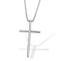 Goldmaid Collier (Set), 585 Gold Kreuz Anhänger 1 Brillant 0,02 ct.
