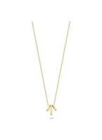 Blush 14 karaats geelgouden collier met staafjes