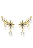 Thomas Sabo Paar Ohrstecker »Ear climber Royalty Sterne, H2223-945-7, H2223-959-7«, mit Glas-Keramik Stein, Spinell (synth), Zirkonia (synth)