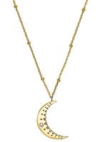amor Ketting met hanger voor dames, 925 Sterling zilver, zirkonia synth. | Maan