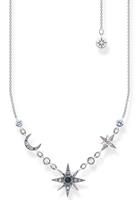 Thomas Sabo Collier »Royalty Stern & Mond, KE2119-945-7-L45V, KE2119-959-7-L45V«, mit Glas-Keramik Stein, Spinell (synth), Zirkonia (synth)